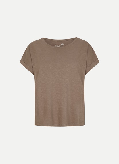Coupe boxy T-shirts T-shirt tobacco