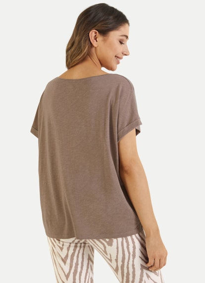Coupe boxy T-shirts T-shirt tobacco