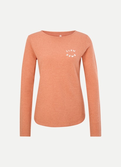 Coupe Slim Fit Sweat-shirts Pull-over en cachemire mélangé papaya mel.