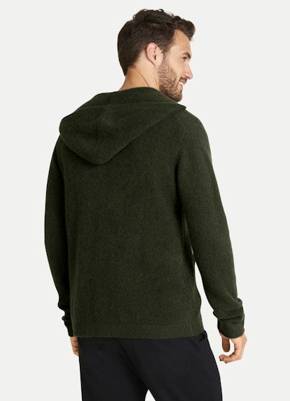 Casual Fit Strick Cashmere - Cardigan deep forest