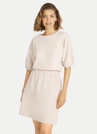 Regular Fit Dresses Dress with Puff Sleeves light walnut