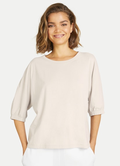 Oversized Fit T-shirts T-Shirt with Puffy Sleeves light walnut