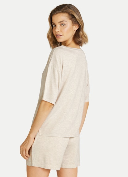 Oversized Fit Nightwear Jersey Modal - T-Shirt beige melange