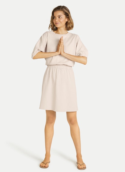 Regular Fit Dresses Dress with Puff Sleeves light walnut