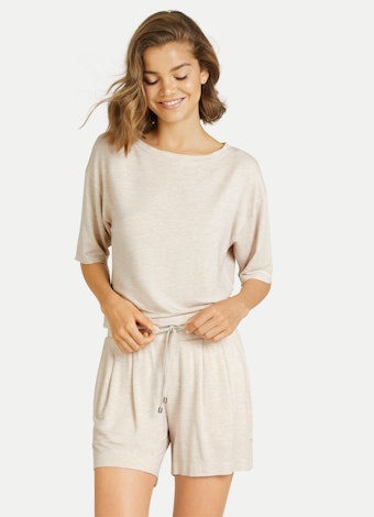 Regular Fit Nightwear Jersey Modal - Shorts beige melange