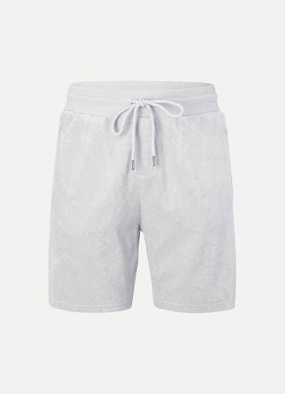 Coupe Slim Fit Bermuda Bermuda en tissu éponge silver grey