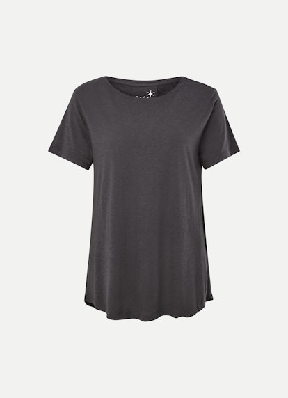 Loose Fit T-shirts T-Shirt with Inverted Pleat charcoal