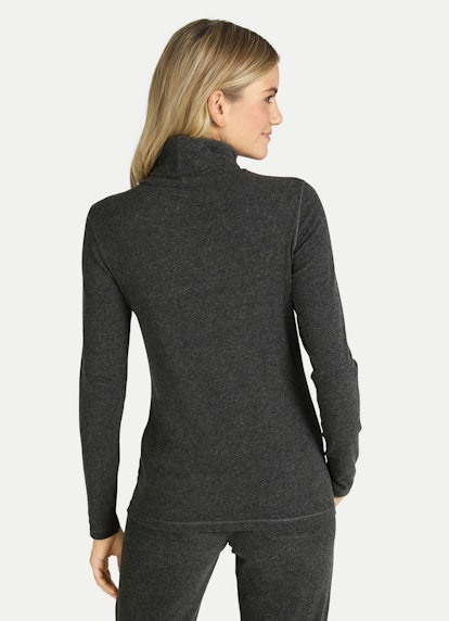 Regular Fit Nightwear Modal Turtleneck - Jumper charcoal melange