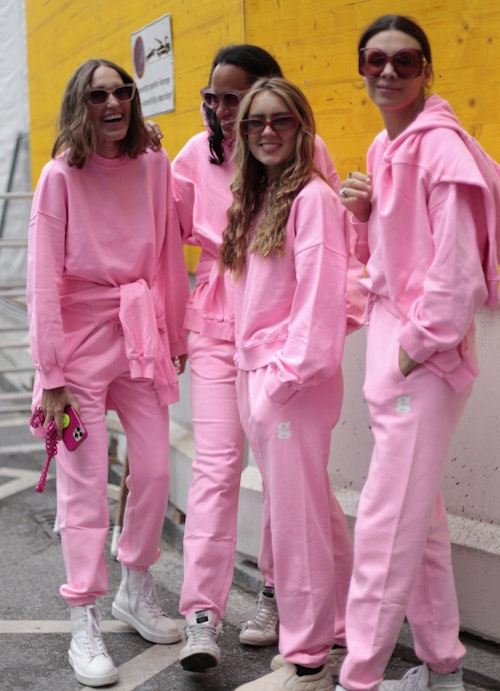 Taille unique Sweat-shirts Pull-over court neon pink