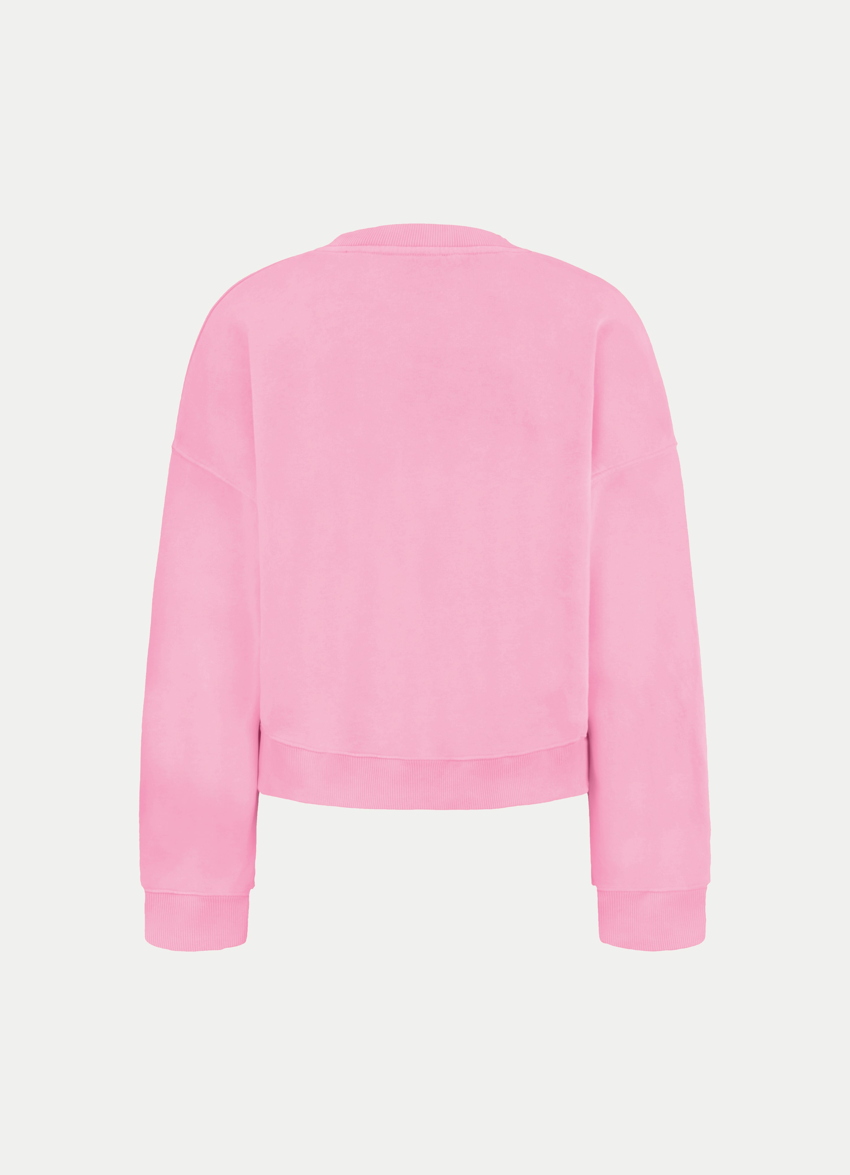 Hot pink crop sweatshirt best sale