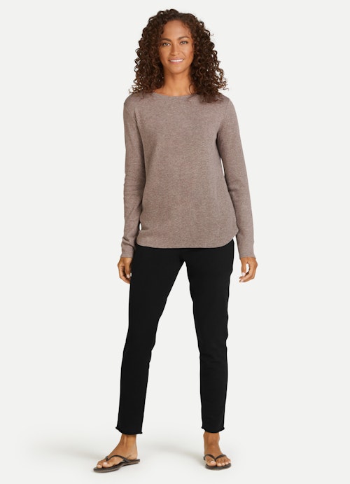 Slim Fit Sweatshirts Cashmix - Sweater taupe mel.