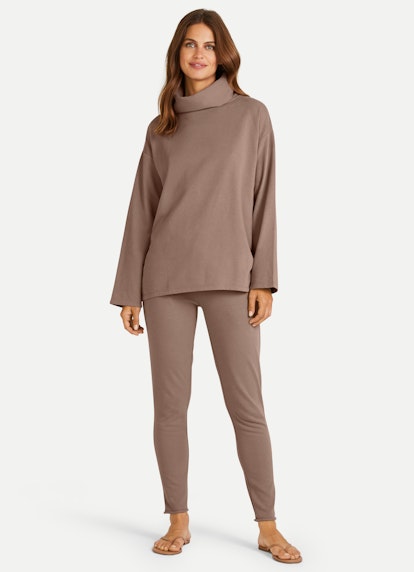 Oversized Fit Sweatshirts Rollkragen - Sweatshirt taupe