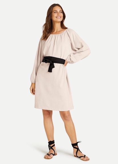 Regular Fit Dresses Dress with Puffy Sleeves light walnut