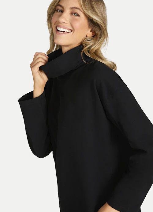 Oversized Fit Sweatshirts Turtleneck - Sweatshirt black