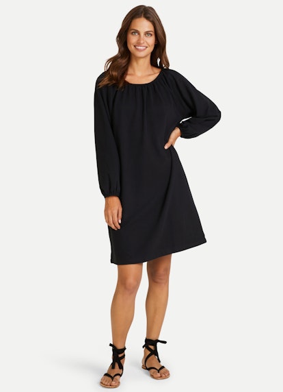 Regular Fit Dresses Dress with Puffy Sleeves black