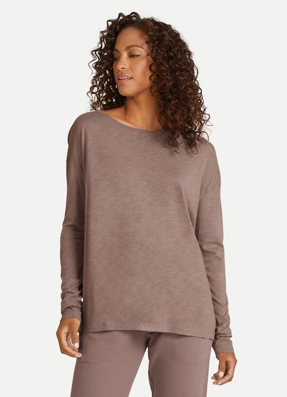 Casual Fit Long sleeve tops Longsleeve taupe