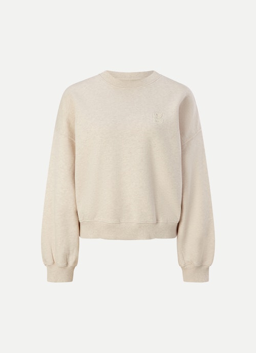 Taille unique Sweat-shirts Pull-over court ecru mel.