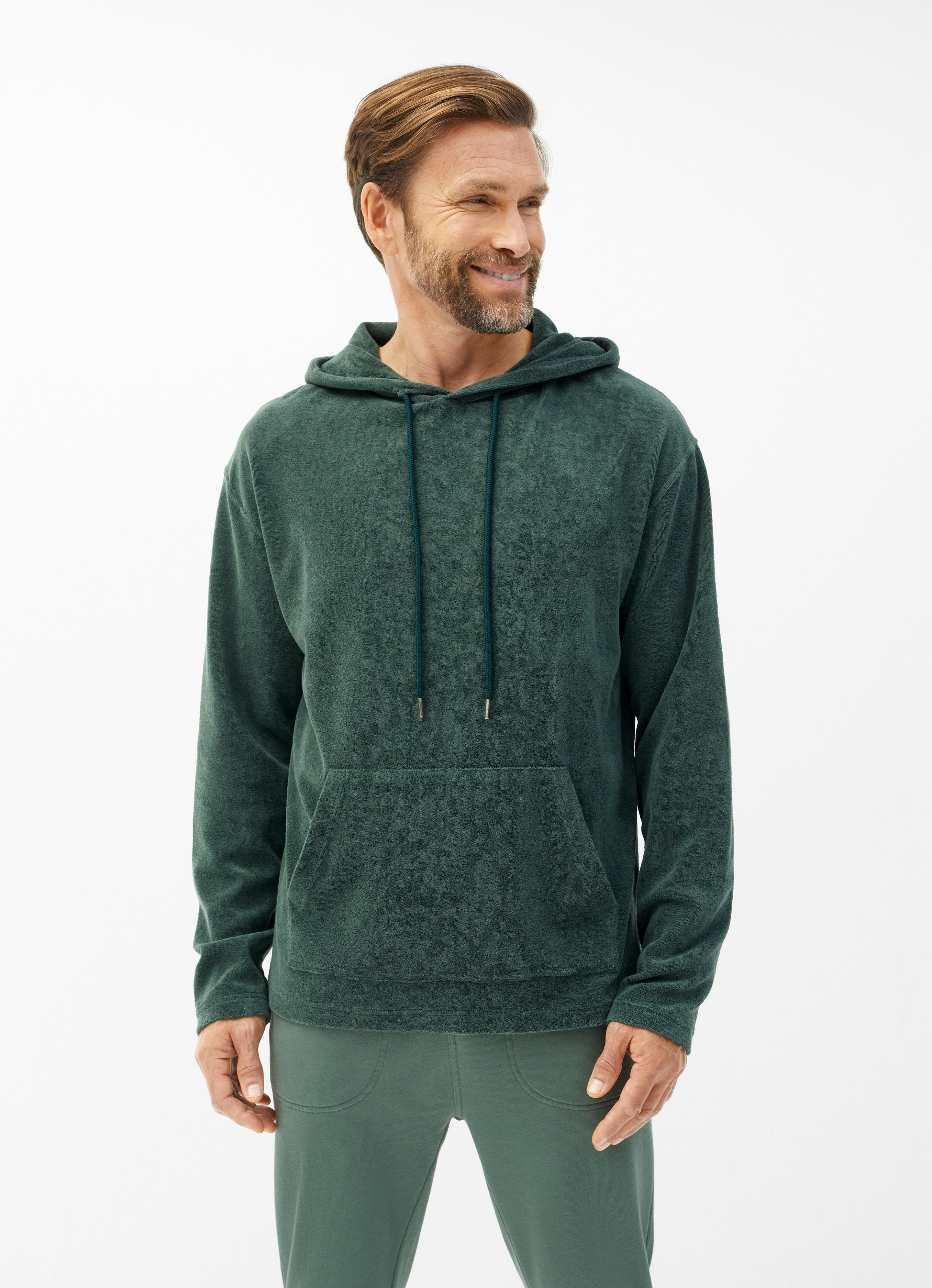 terry cloth zip up hoodie