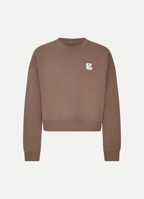 Taille unique Sweat-shirts Pull-over court italian brown