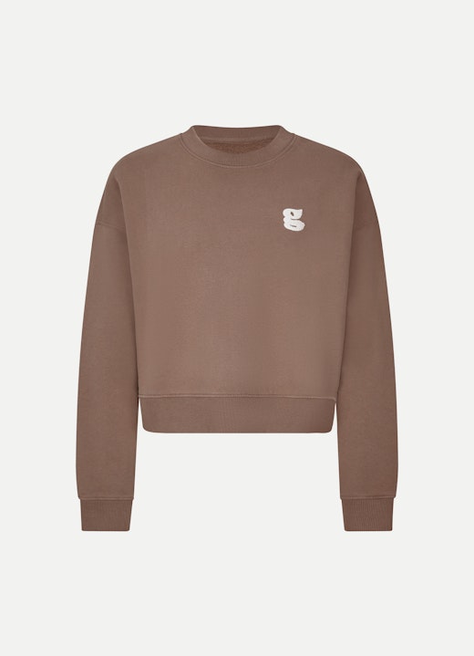 One Size Sweatshirts Cropped Sweater italian brown