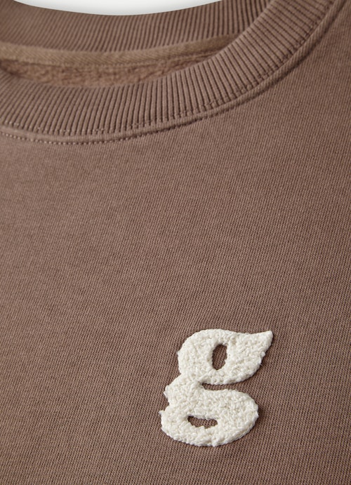 Taille unique Sweat-shirts Pull-over court italian brown