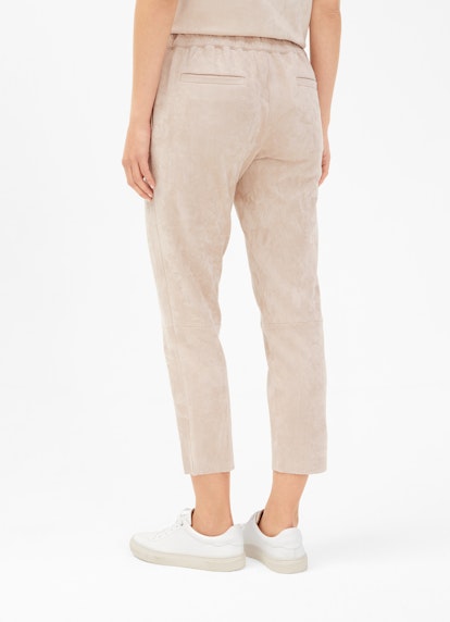 Casual Fit Hosen Faux Velours - Hose light walnut