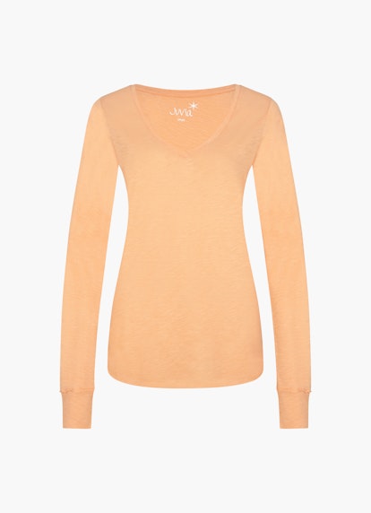 Regular Fit T-Shirts Longsleeve mandarine