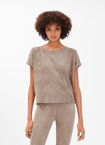 Boxy Fit T-Shirts Faux Velours - T-Shirt seal