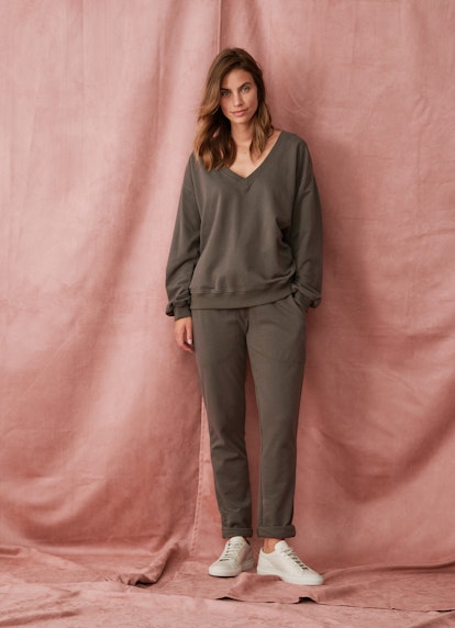 Casual Fit Sweatshirts Sweater mit Puffärmeln mink