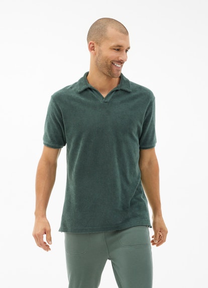 Regular Fit  Terry Cloth - Polo Shirt deep green