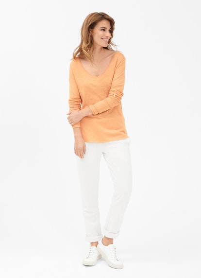Regular Fit T-Shirts Longsleeve mandarine