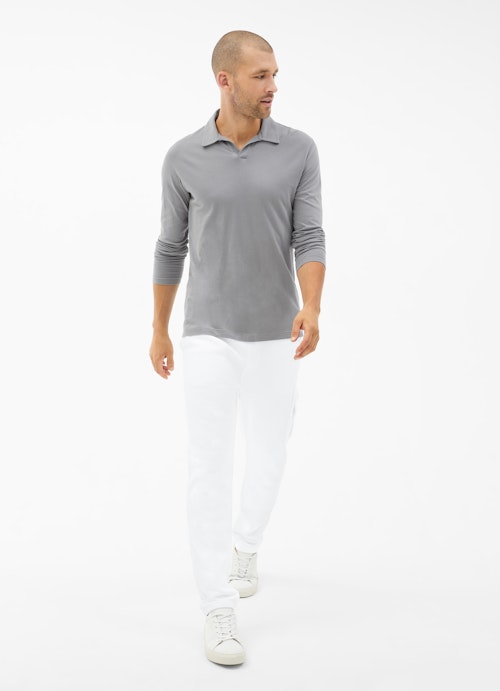 Regular Fit Polo - Longsleeve ash grey