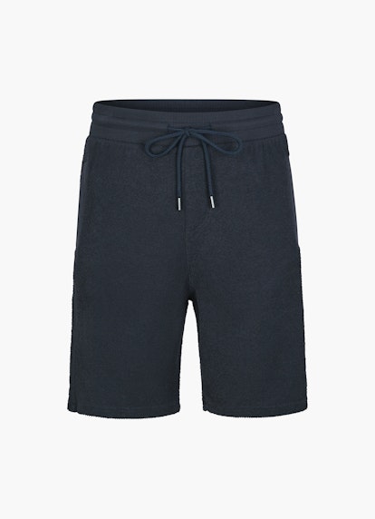 Slim Fit Bermudas Jersey Bouclé - Bermudas navy