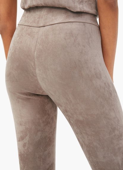 Slim Fit Hosen Faux Velours - Leggings seal