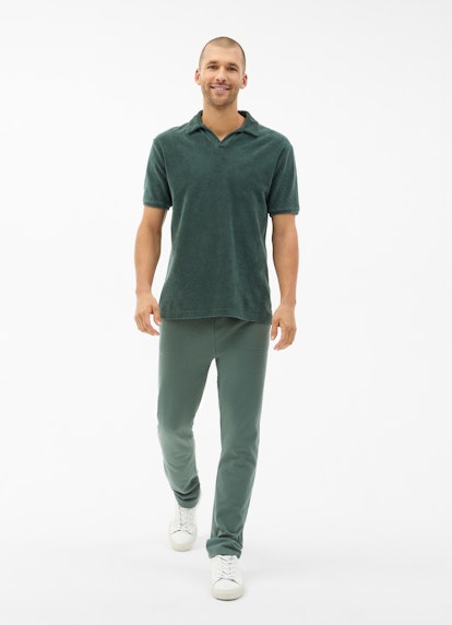 Coupe Regular Fit  Terry Cloth - Polo Shirt deep green