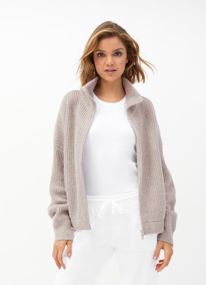 Casual Fit Strick - Cardigan sand