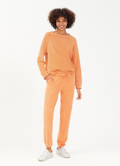 Regular Fit Hosen Frottee - Sweatpants mandarine