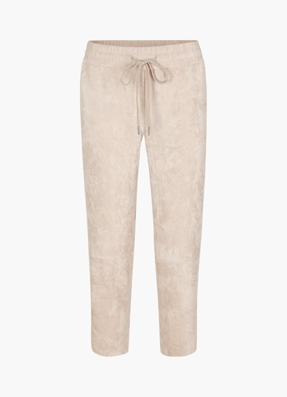 Casual Fit Hosen Faux Velours - Hose light walnut