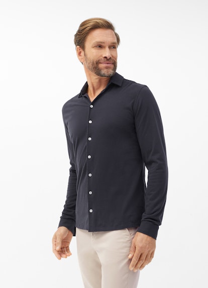 Regular Fit Chemises Jersey - Shirt navy