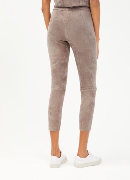 Slim Fit Hosen Faux Velours - Leggings seal