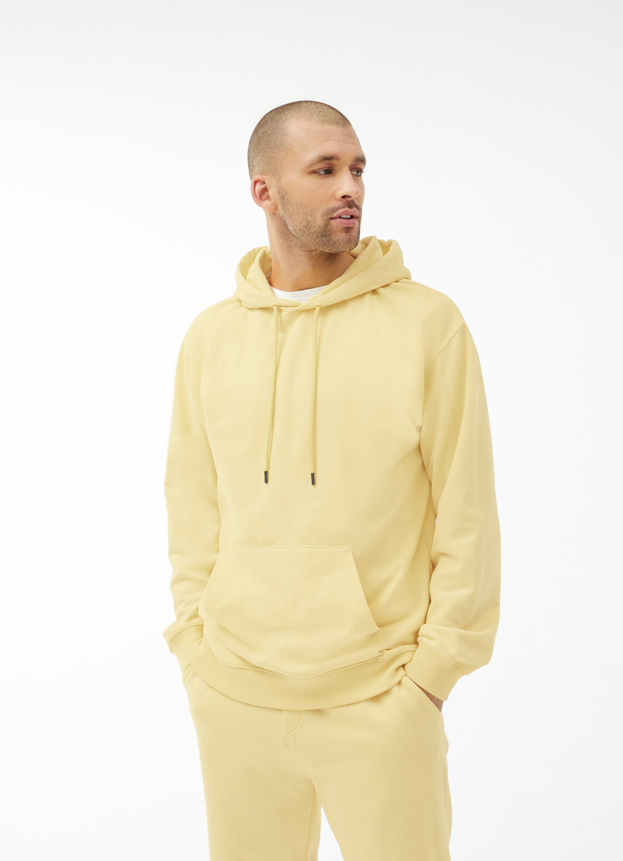 Buy YELLOW LOOSE FIT ZIPPER HOODIE AND JOGGER SET for Women Online