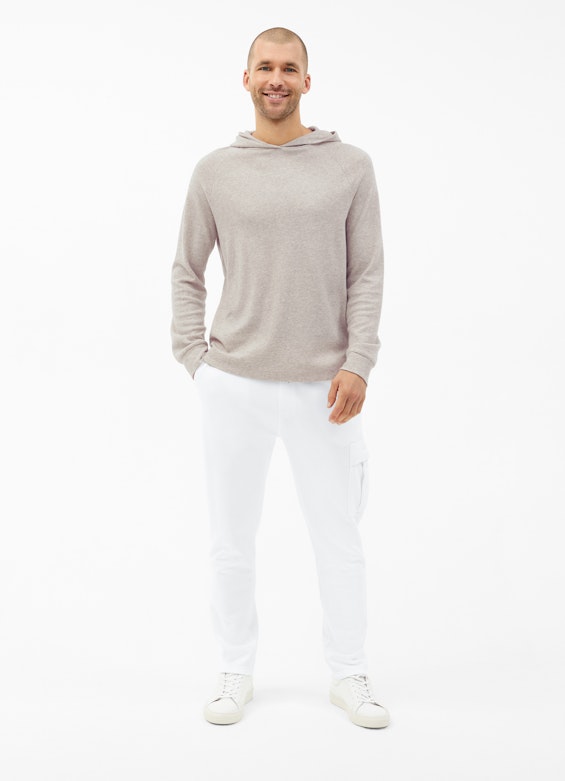 Casual Fit  Cashmix - Hoodie sand