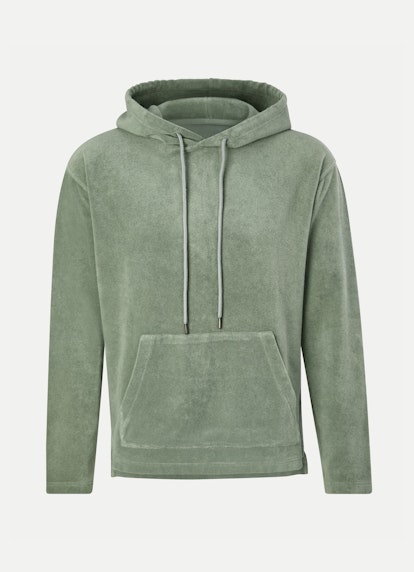 Coupe Regular Fit Sweats à capuche Sweat à capuche en tissu éponge fog green