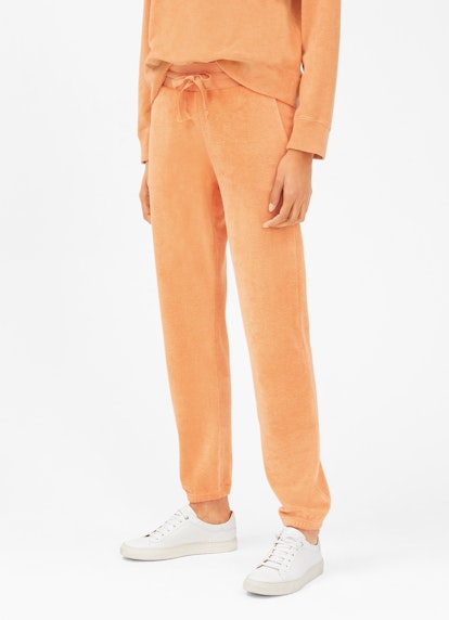 Regular Fit Hosen Frottee - Sweatpants mandarine
