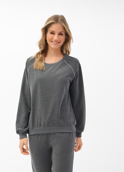 Regular Fit Sweatshirts Piping - Sweatshirt meteorit mel.