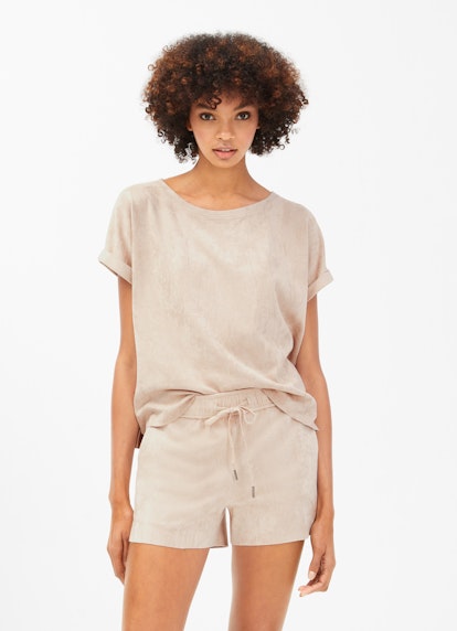 Regular Fit Shorts Faux Velours - Shorts light walnut