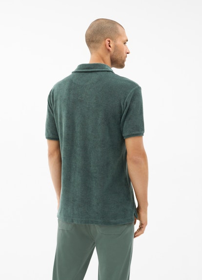 Regular Fit  Frottee - Poloshirt deep green