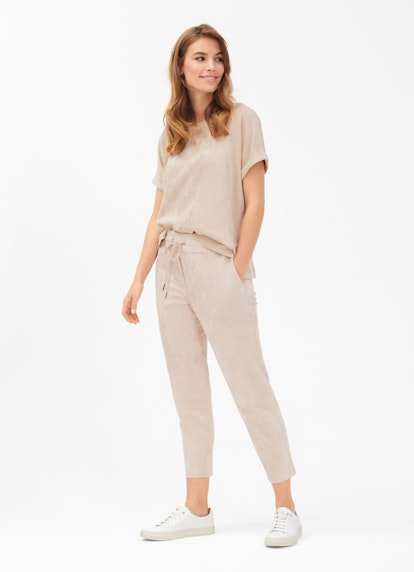 Casual Fit Hosen Faux Velours - Hose light walnut