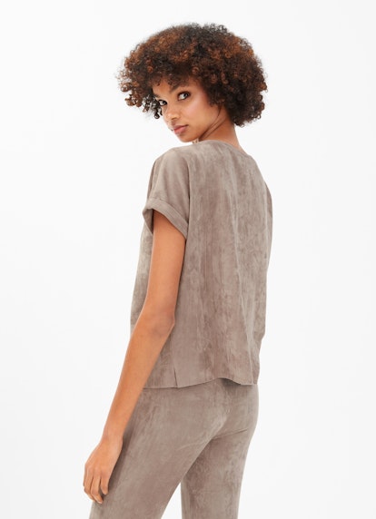 Boxy Fit T-Shirts Faux Velours - T-Shirt seal
