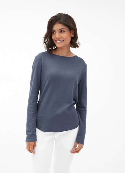 Coupe Slim Fit Sweat-shirts Pull-over en cachemire mélangé midnight blue